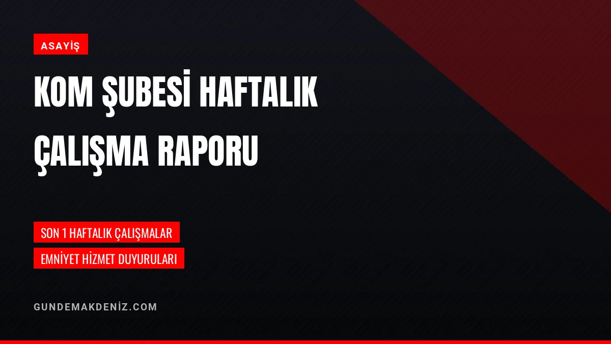 İl Emniyet Müdürlüğü Kaçakçılık ve Organize Suçlar Raporunu Açıkladı