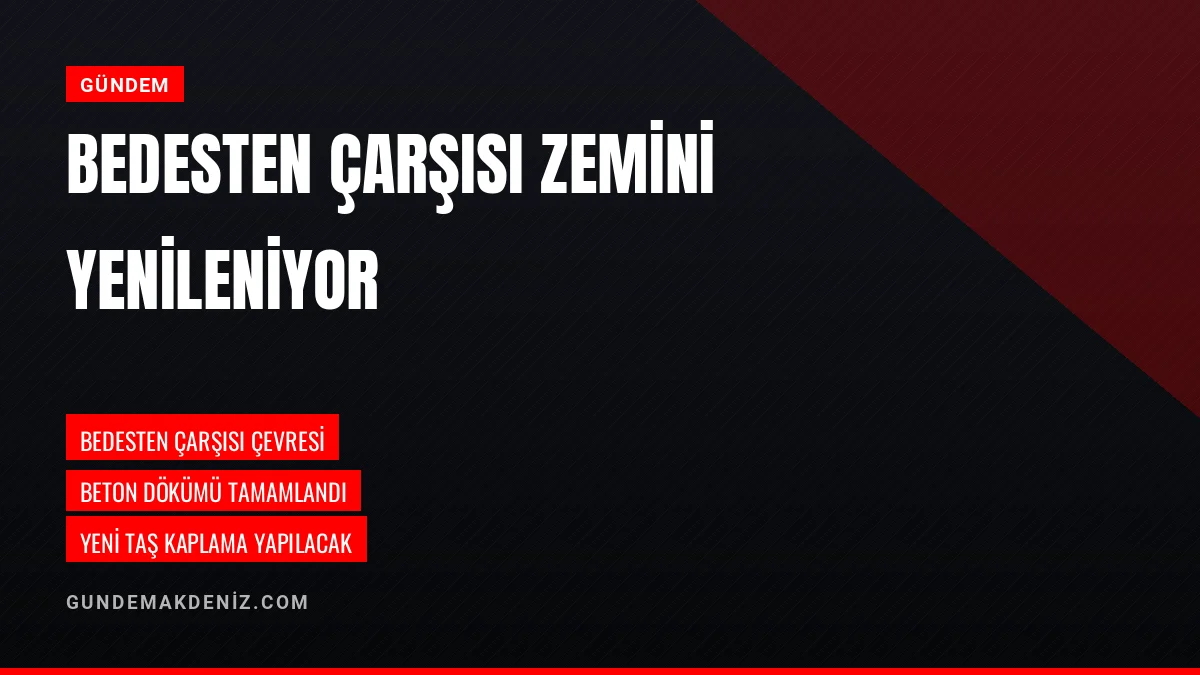 Isparta Belediyesi Bedesten Çarşısı çevresinde taban taşı yeniliyor