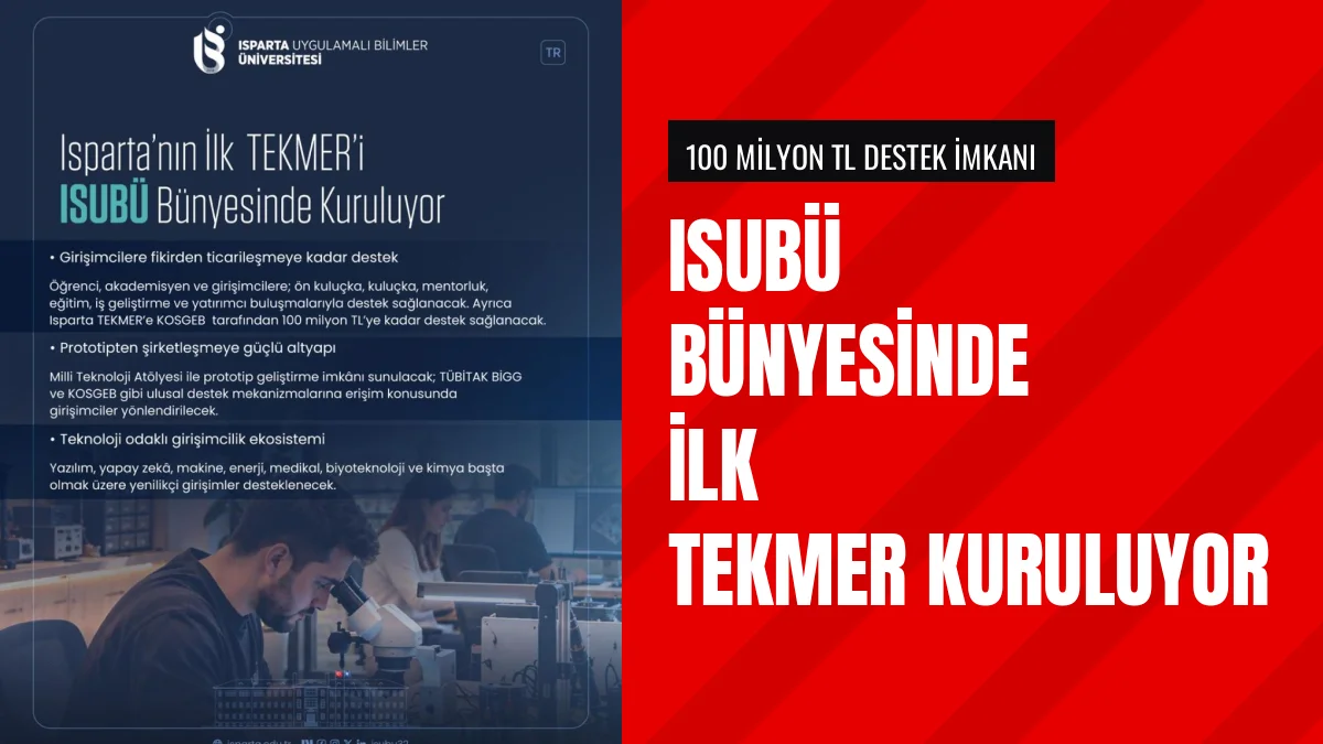 Isparta Uygulamalı Bilimler Üniversitesinde TEKMER Kuruluyor