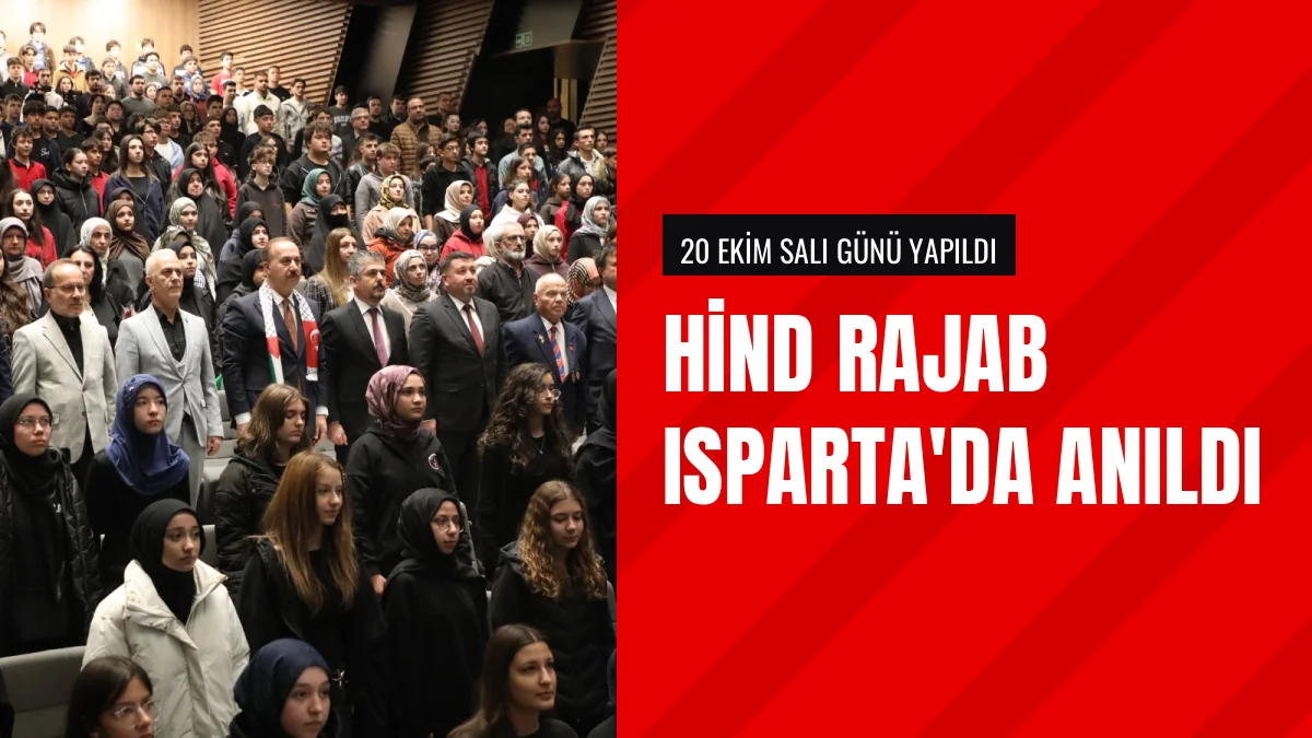 Isparta Valiliği Filistinli Hind Rajab Anma Programı Düzenledi