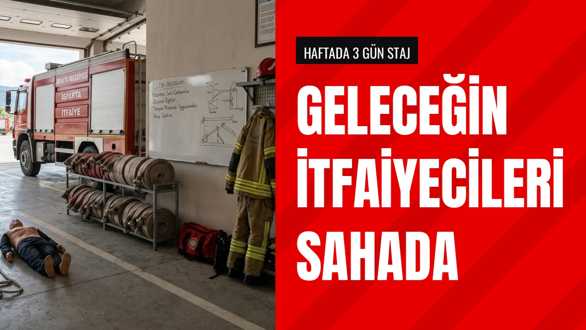 Ispartada lise öğrencileri itfaiye stajıyla mesleğe hazırlanıyor