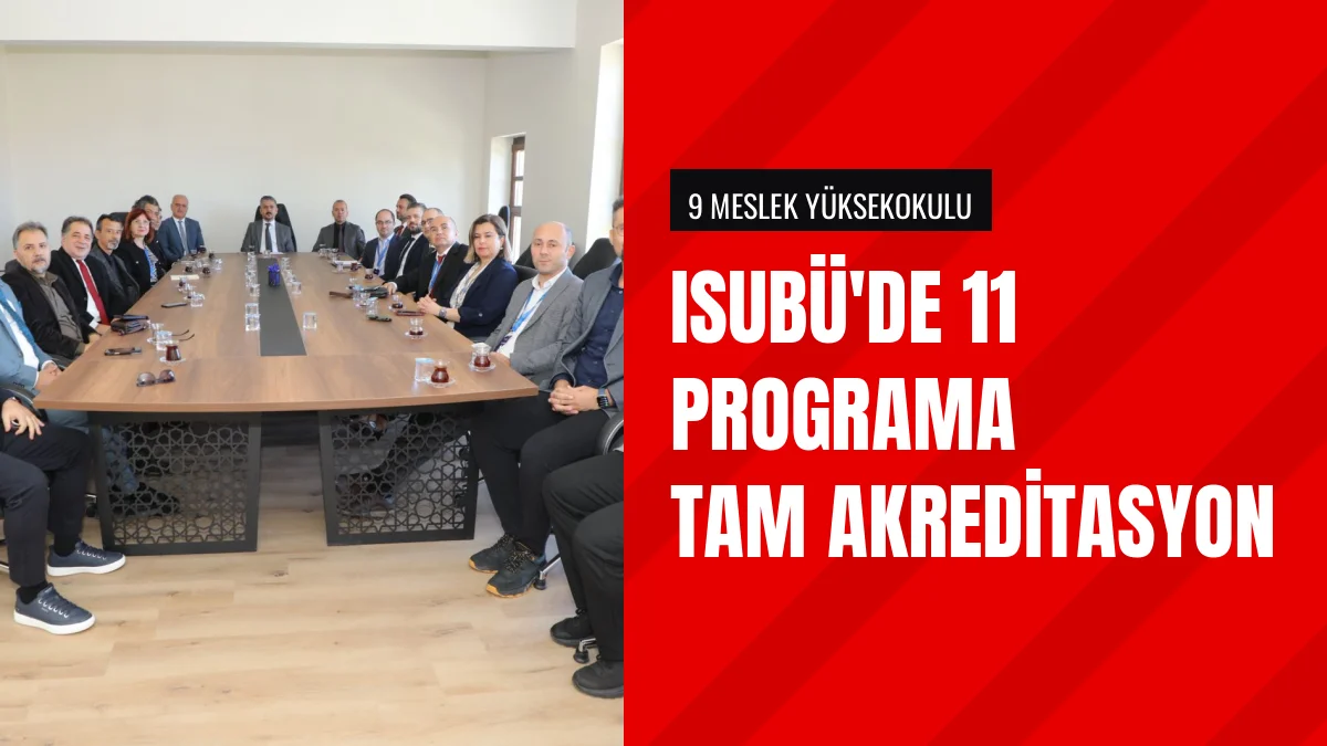 ISUBÜ bünyesinde 9 meslek yüksekokulunda 11 programa akreditasyon