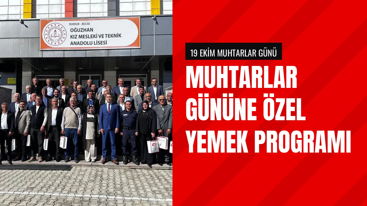 Kaymakam Can Kazım Kuruca 19 Ekim Muhtarlar Günü yemeğine katıldı