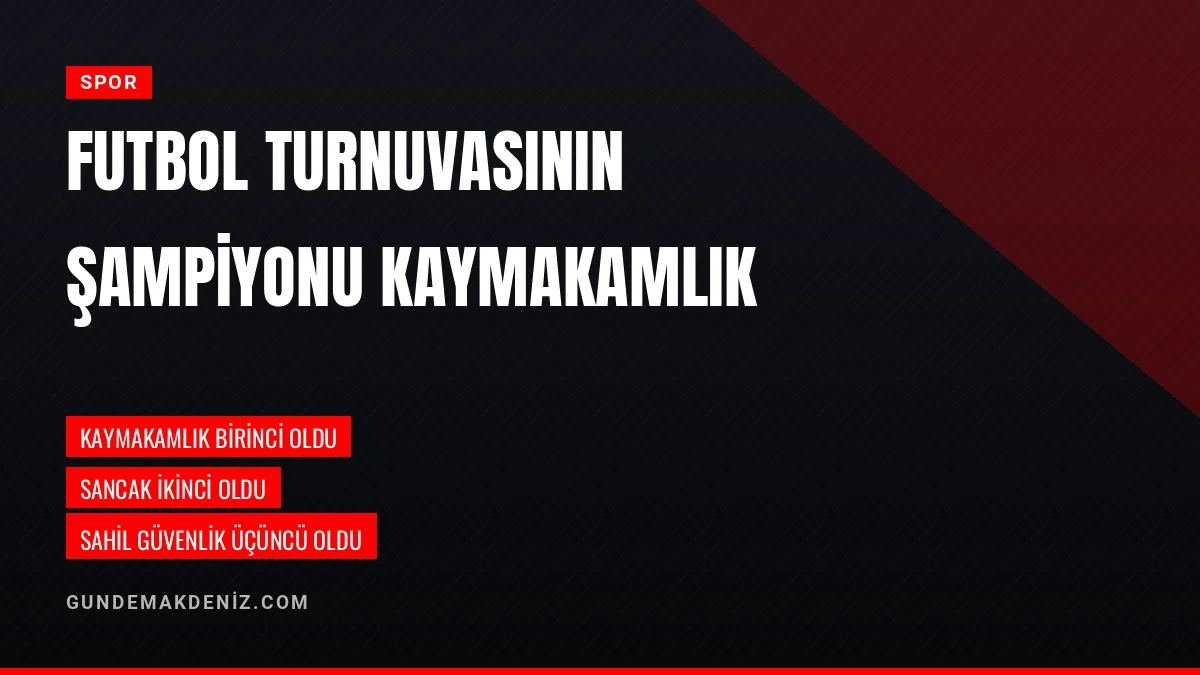 Kurumlar Arası Futbol Turnuvasında Kaymakamlık Takımı Şampiyon Oldu