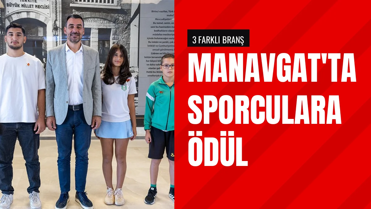 Manavgat Belediyesi dereceye giren başarılı sporcuları ödüllendirdi