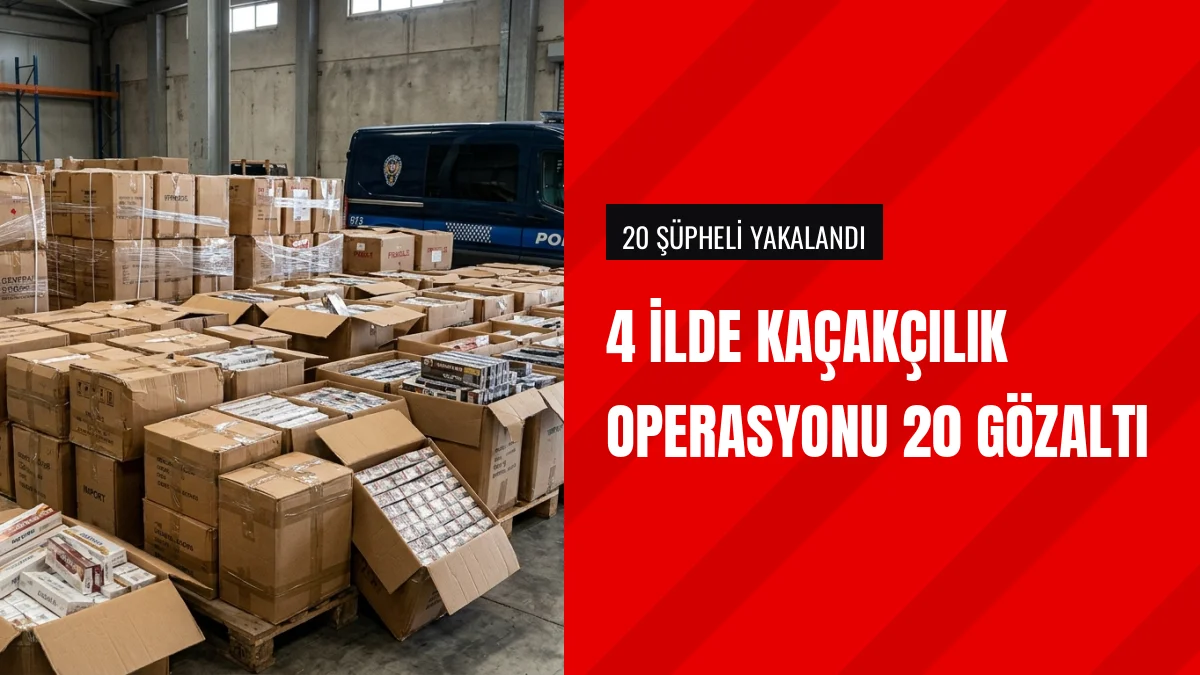 Mersin Merkezli Kaçakçılık Operasyonunda 20 Şüpheli Yakalandı