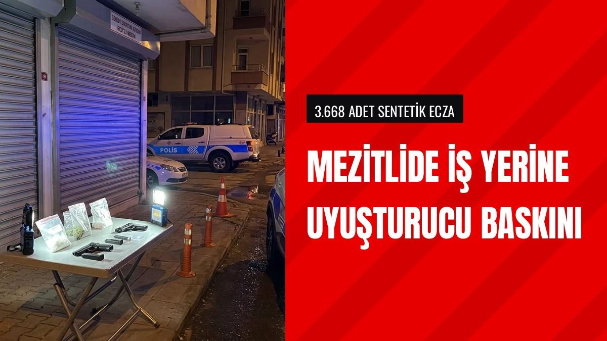 Mersin Mezitlide İş Yerine Operasyon 3 Şüpheliden Biri Tutuklandı