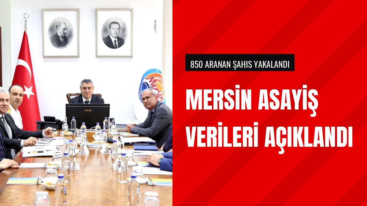 Mersin Valisi Atilla Toros asayiş toplantısında rakamları açıkladı