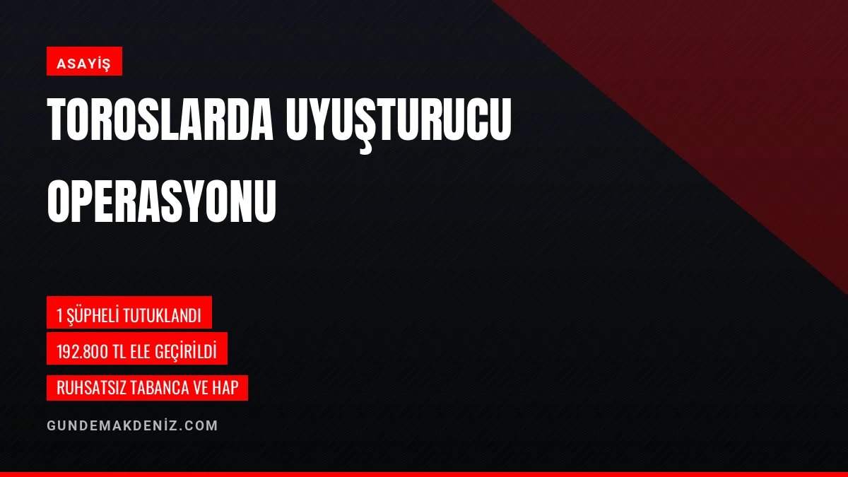 Mersinde Uyuşturucu Operasyonunda Yakalanan Şüpheli Tutuklandı