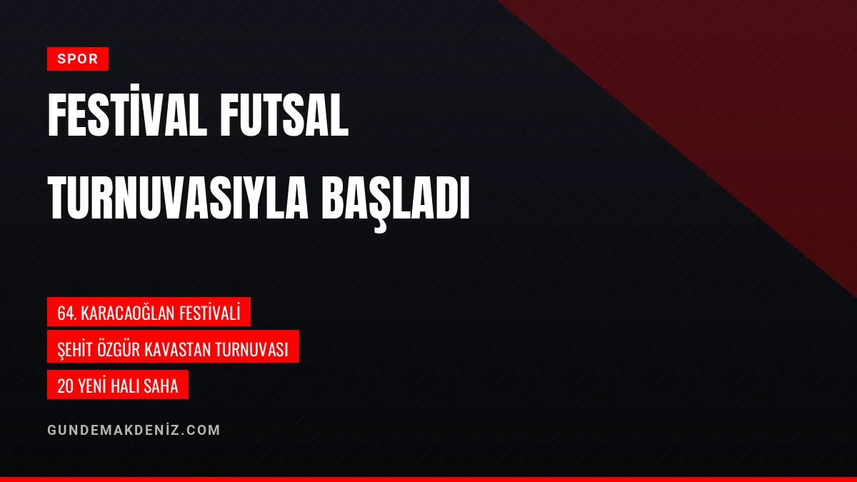 Mut Belediyesi Karacaoğlan Festivali Futsal Turnuvasıyla Başladı