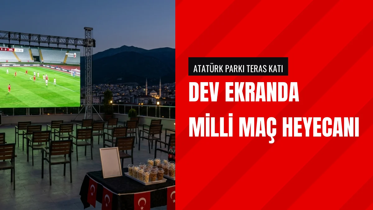 Türkiye Belçika maçını Ispartalı futbolseverler dev ekranda izledi
